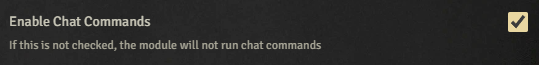 Chat Command Settings