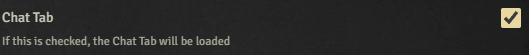 Chat Tab Setting