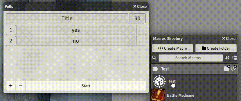 Poll Macro Demo