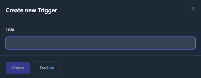 Create Trigger