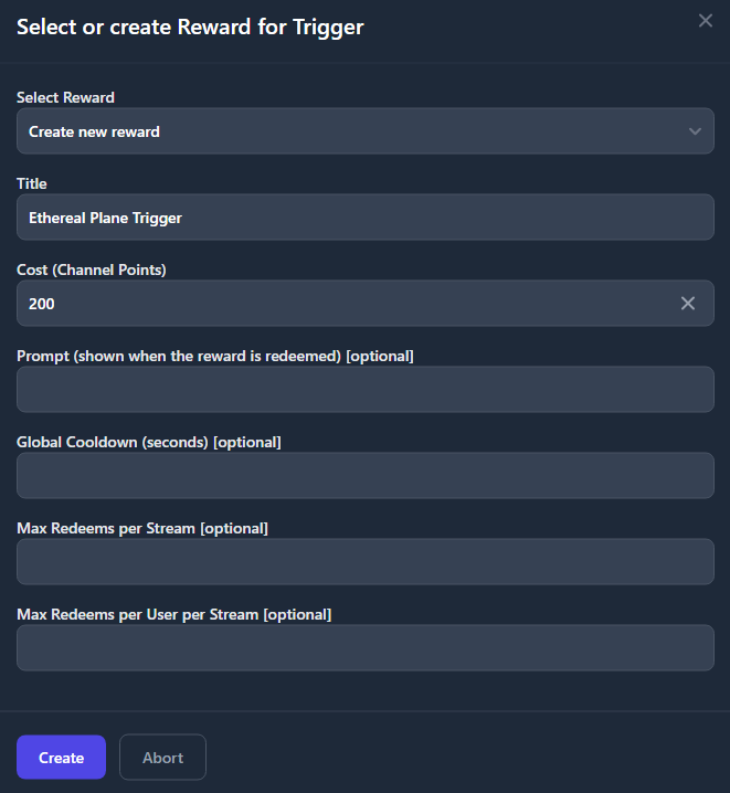 Edit Twitch Channel Point Reward